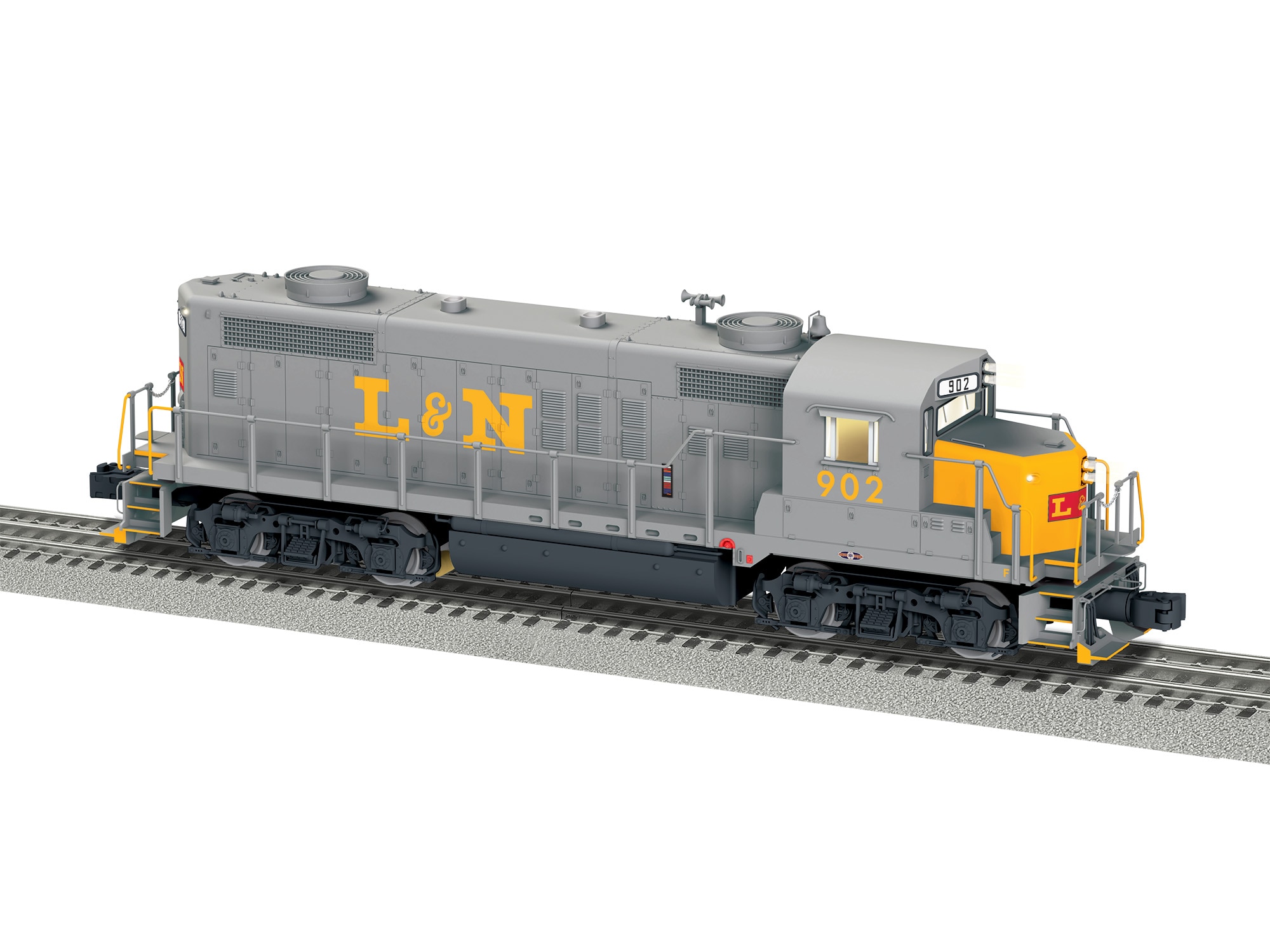 The Lionel LEGACY Louisville & Nashville GP18 #902 — authentic L&N blue and gray paint scheme on EMD's classic 1800-horsepower road switcher