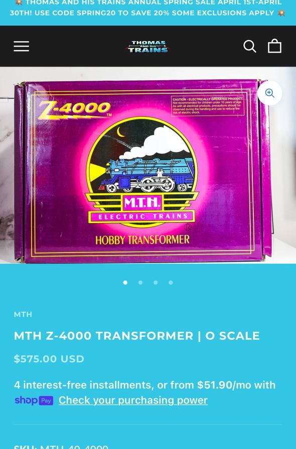 MTH Z-4000 Transformer
